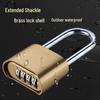 Desert Spring Brass Long Shackle Combination Lock