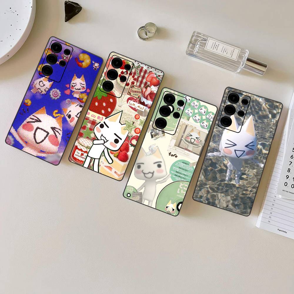 Popular Cute T-Ttoro I-Inoue Cat Phone Case For Samsung S 24 Fe 25 Ultra Plus 20 Lite 21 30 22 23 24 22 Ultra 5G Fundas