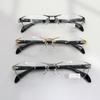 For Male Stylish Male's Reading Eyewear Rimless Design Presbyopic Eyewear Blue Light Blocking Alloy Metal Frame