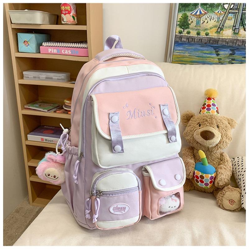 School Bag New High-value College Style Fresh and Sweet Candy-colored Backpack Junior High School Students Lightweight Backpack