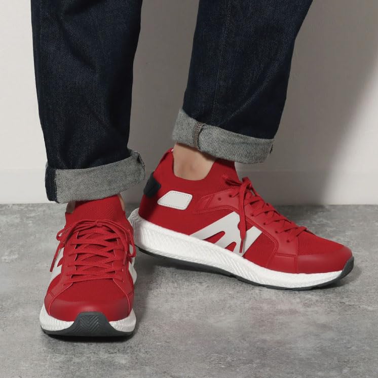 Mobus Mesh Sports Casual Walking Training Current Model VIOLA2 Measurement 27 Points 0 Men's Shoes, (DK.RED, Centimetres)