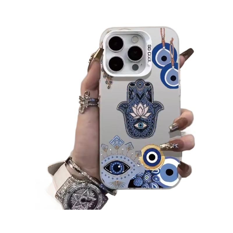 Blue Eyes IPhone 16 Pro Phone Case 15 Laser Case 14 Apple 12 Drop Protection 11Xs Max Hard 78 High Quality