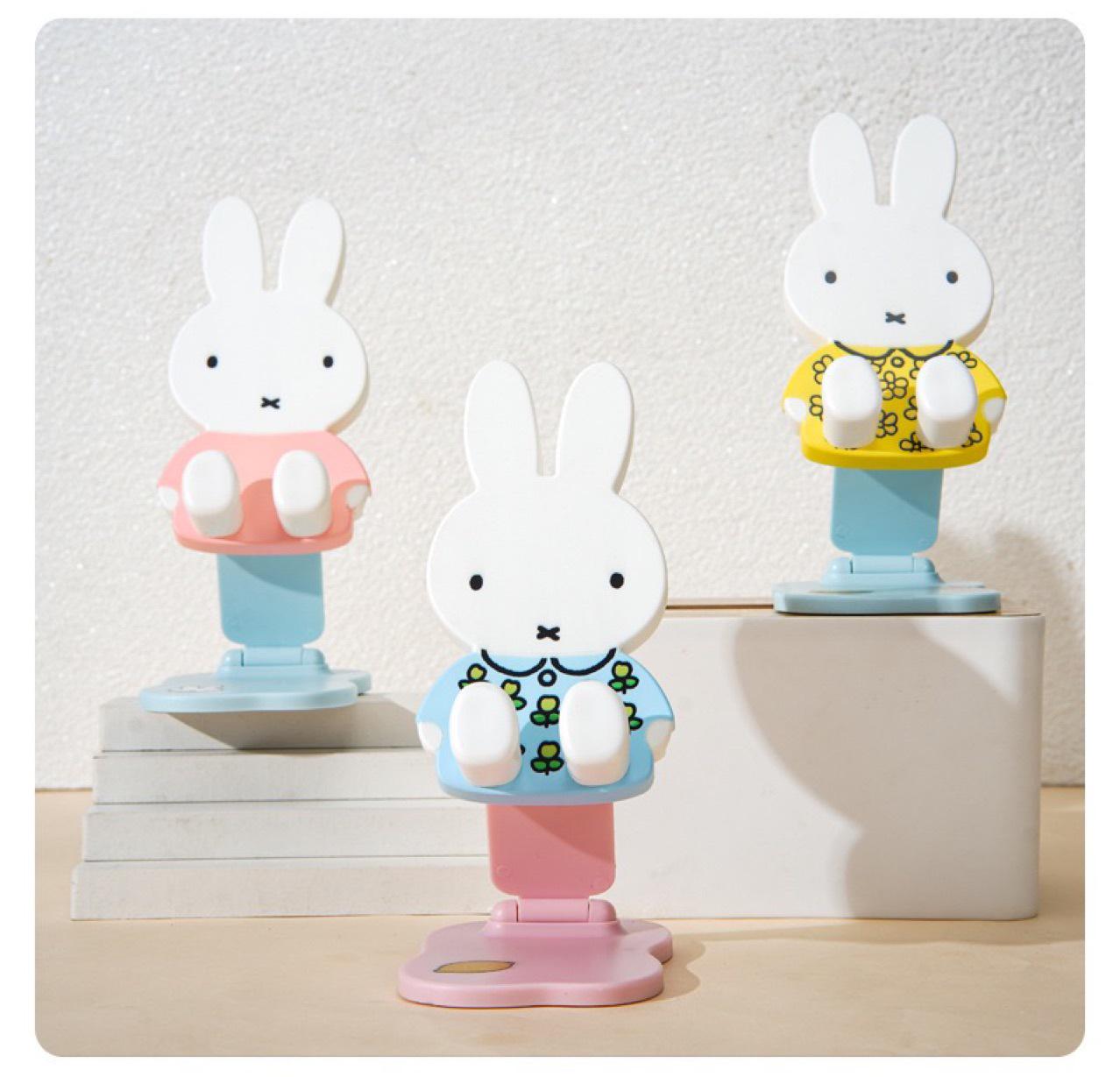 Adjustable Miffy Rabbit Phone Stand for Binge-Watching & Live Streaming Miffy Rabbit Phone Stand [Blue]