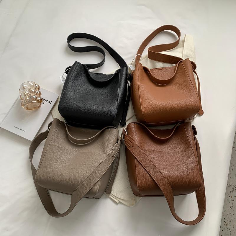Bucket Shoulder Side Bags For Women 2026 Female Designers Trend Small Leather Crossbody Bag Purses And Handbags
