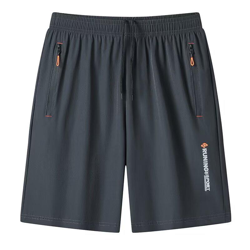 Men's Quick-Dry Fitness Shorts - Breathable, Solid Color, Three-Quarter Casual Running Pants