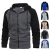 Coat Autumn/winter Hoodie European American Men's Color Blocked Fashion Raglan Sleeve Sweatshirt Men's Casual Sports Top