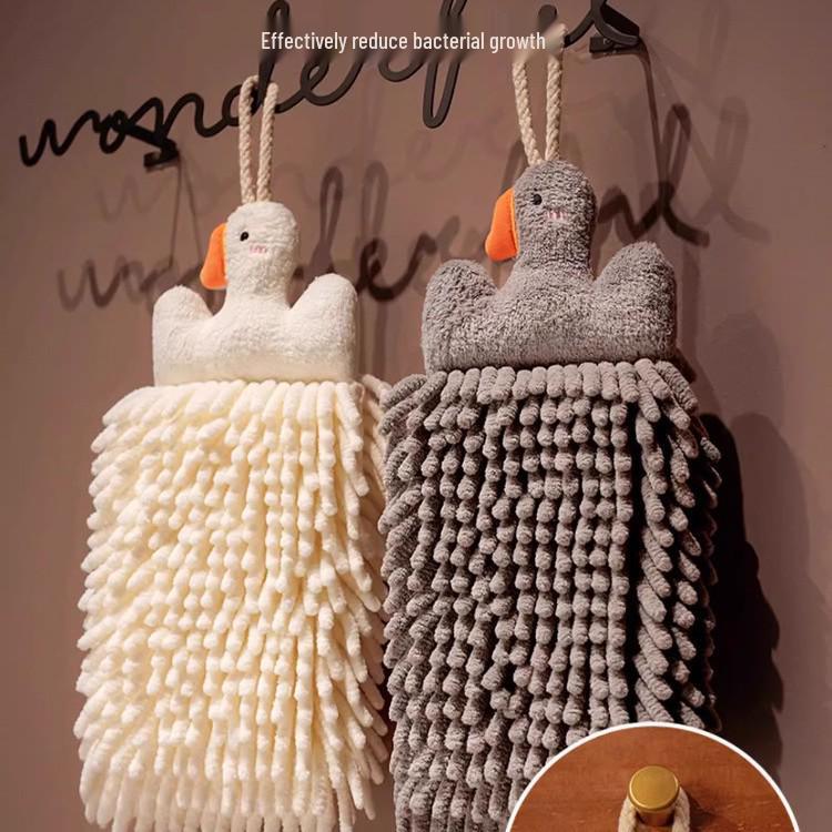Chenille Super Absorbent Thick Hand Towel | Cute Hanging Towel for Kitchen & Bathroom