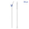 Butterfly Glass Straws Set Reusable Bar Tools for Smoothies Cocktails Tea Coffee Juicy Drinking Eco Friendly Drinkware