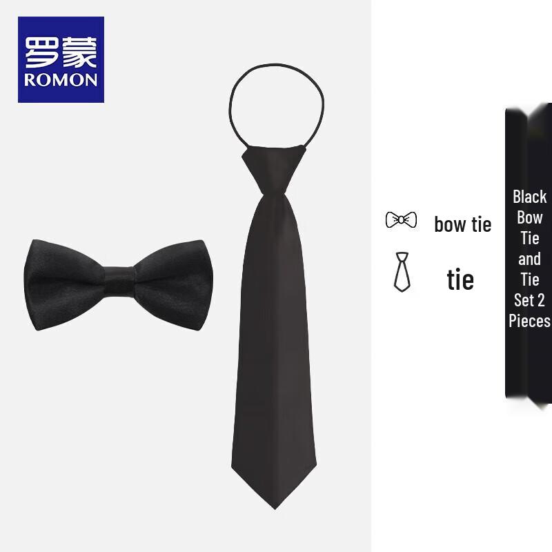 Romon Kids  Formal Tie & Bow Tie Set Bow Tie & Tie Set