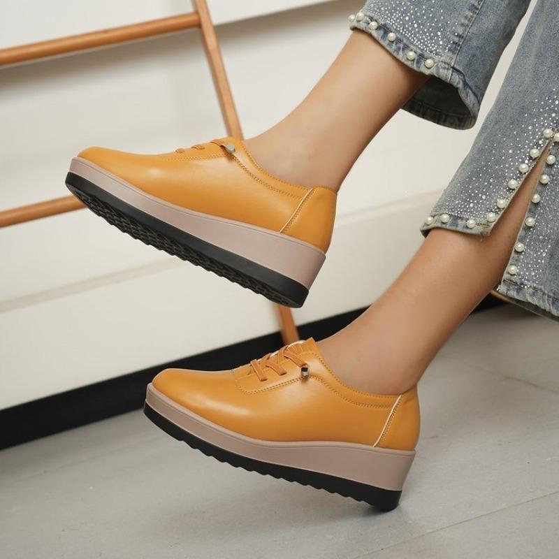 Damen Plateau-Keilabsatz Freizeitschuhe in Übergröße