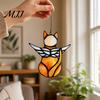 Cat Wall Art Acrylic Hanging Pendant with Chain, Animal Ornament for Window Light Translucent Decor, Cute Lover Gift Home Room Decoration Decor