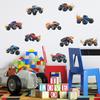 Cartoon Off-Road Car Wall Sticker Adventure Dynamic Self-Adhesive Decor for Kids Room Bedroom Living Room Man Cave