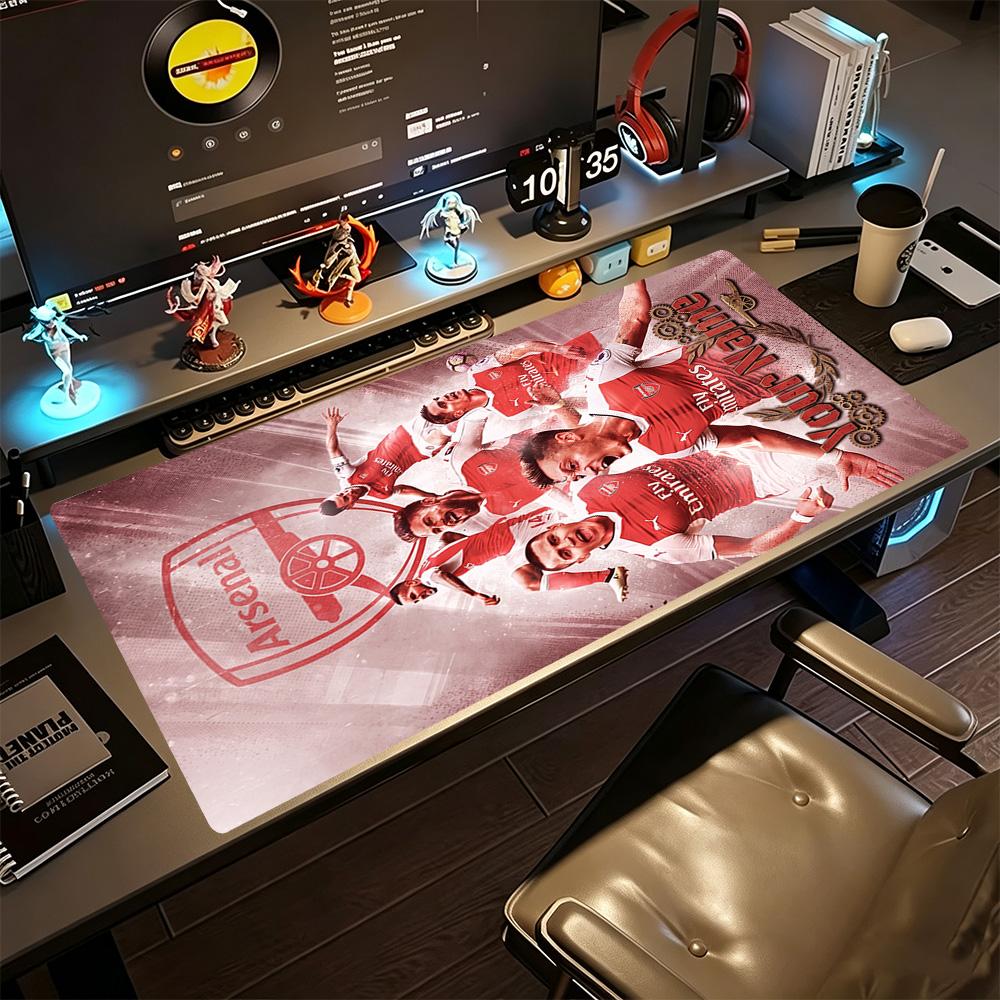 Arsenal Football Player Personalized Text Mouse Pad Desk Mat Ultra-Long Desk Mat Non-Slip Rubber Bottom Suitable for Office Gaming PC Laptop