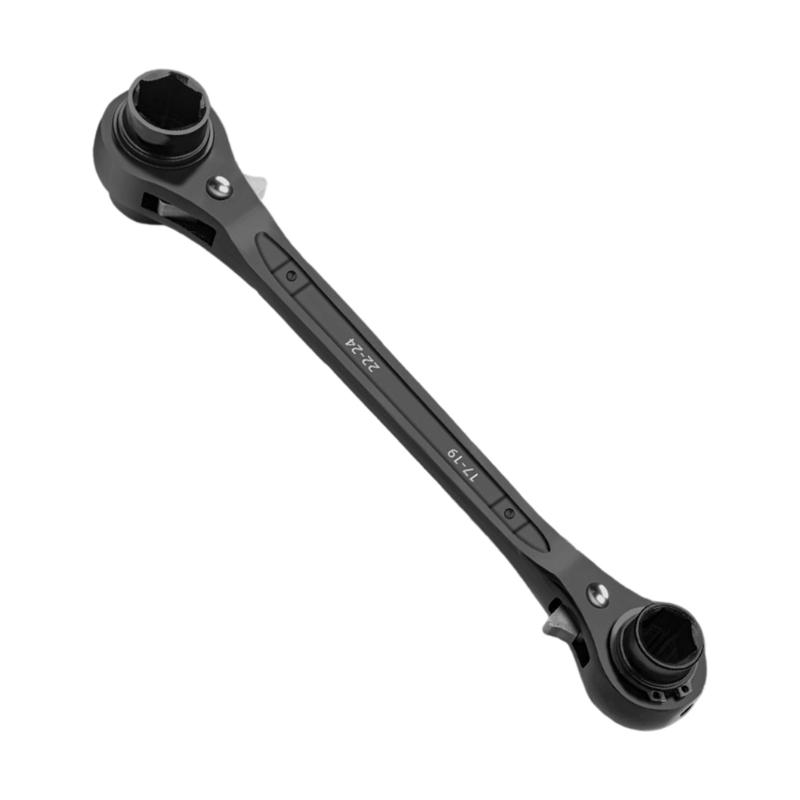 2-Wege-umkehrbarer Steckschlüssel Doppelkopfkonfiguration 4 Funktionsmodi Ergonomischer Griff Professionelles Werkzeug