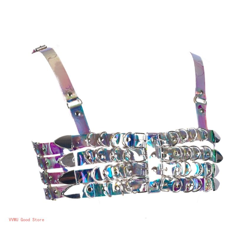

Punk Chest Chain Belt for Women Layered Harness Chest Chain for Dance Prom