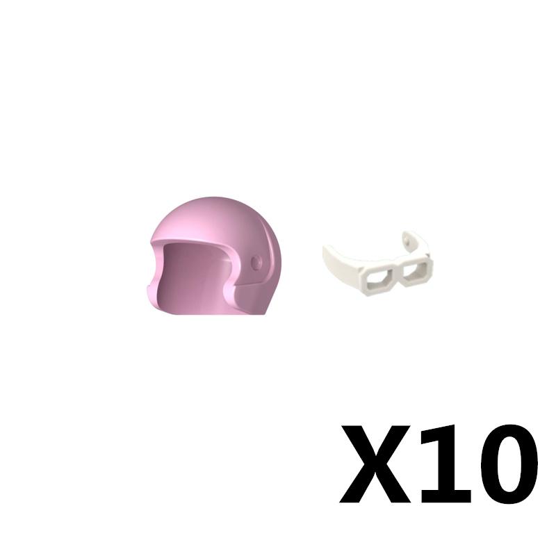 Military Soldier Figure Helmet Building Block Motorcycle Racing hat Cape cap Building Block Weapon Accessories Gift Toy Kid J052