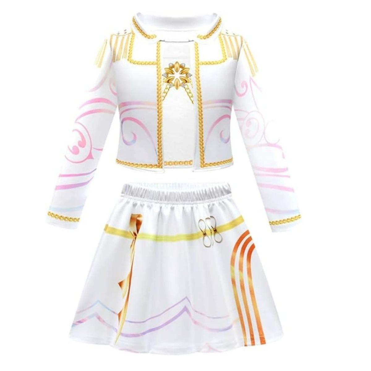 

Kids K-Pop Demon Hunters Cosplay Mira Rumi Zoey Costume Girls Uniform Halloween Party 3D Printed Fancy Dress Up Party Suits Kid 150