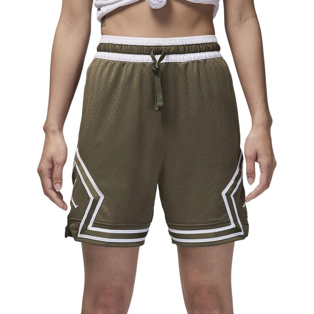 New Jordan SportDri-FIT Diamond FW24 Casual Shorts Men's Medium Olive Green/White DX1488-222