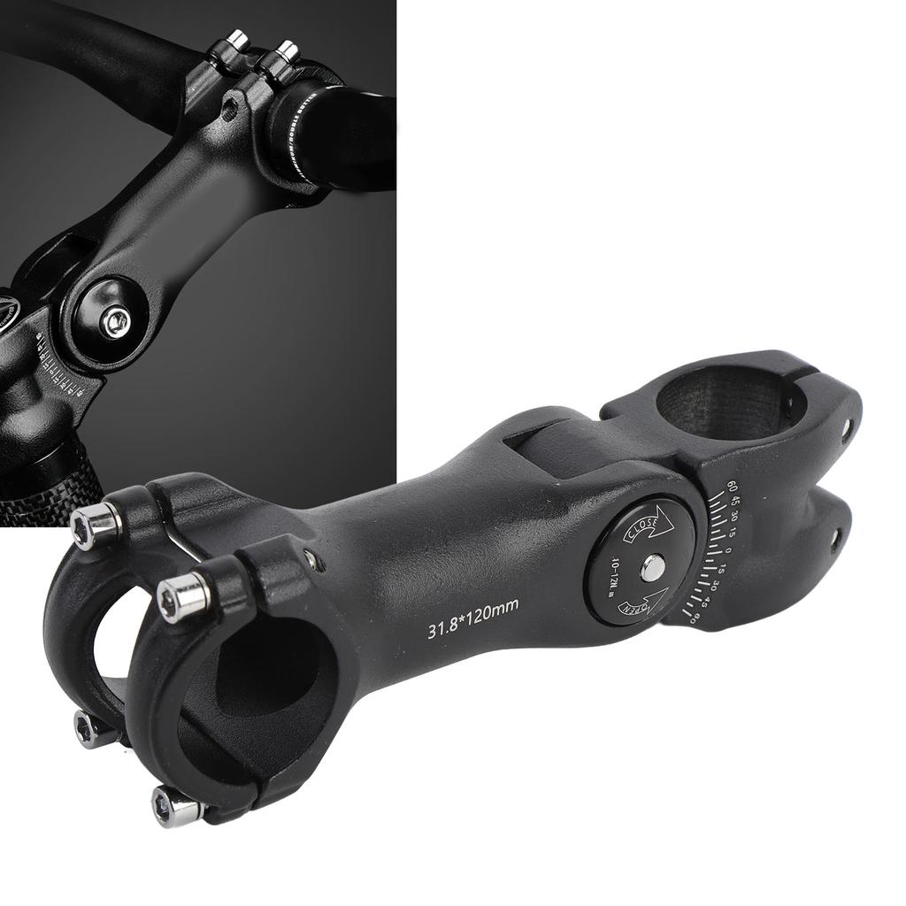 Cycle Stem 60 Degree Adjustable Aluminum Alloy Short Handlebar Stem 31.8mm 120mm for Mountain Cycle 