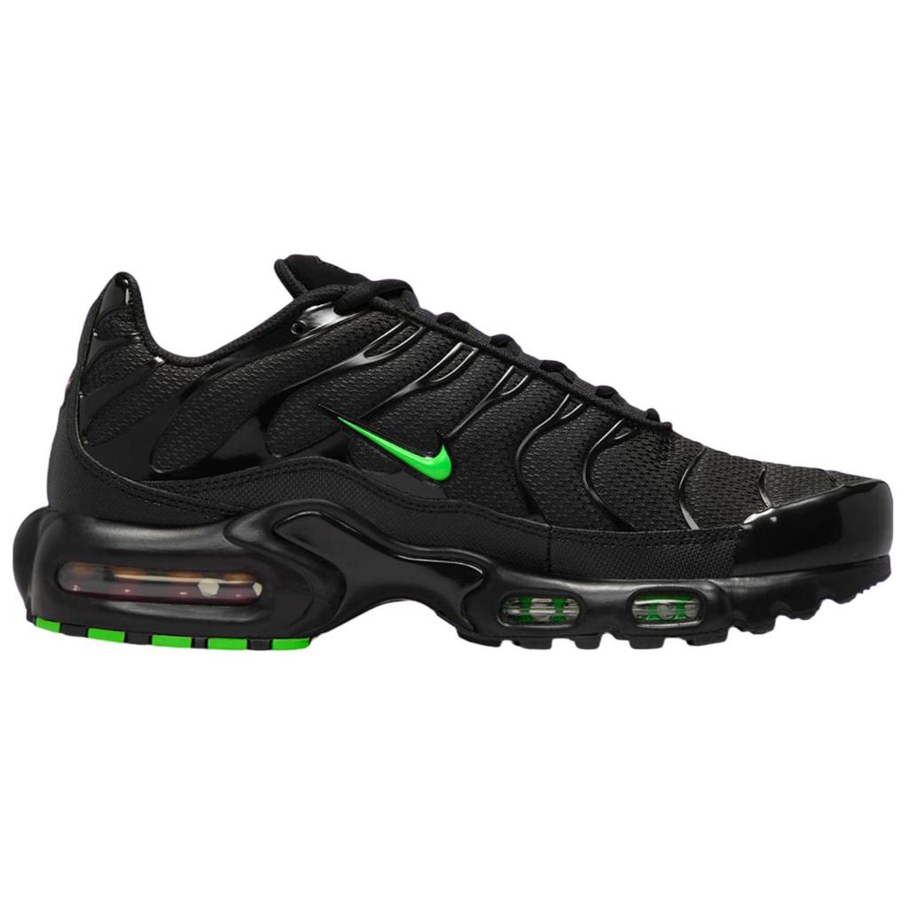 Nike Air Max Plus Abrasion Resistant Low top Running Shoes Men's Black Green Sneakers Casual Shoes DM0032-024