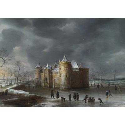Full Round Drill DIY Diamond Painting Castle of Muiden In Winter Diamond Rhinestone Embroidery