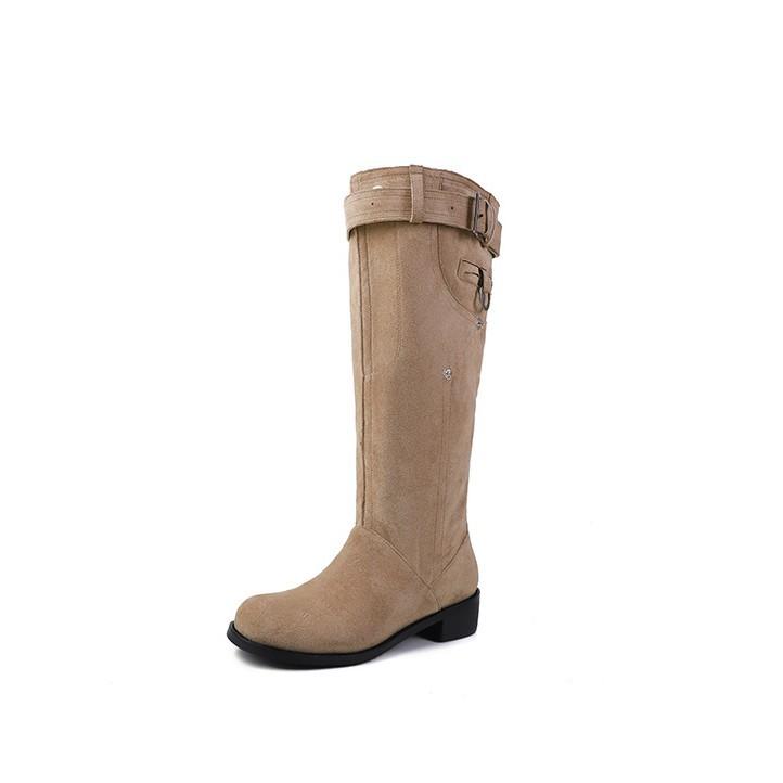 Maillard Pleated Pile Boots Women's Thick Heel Skinny Versatile Fashion Boots But Knee Boots Women's Western Knight Boots