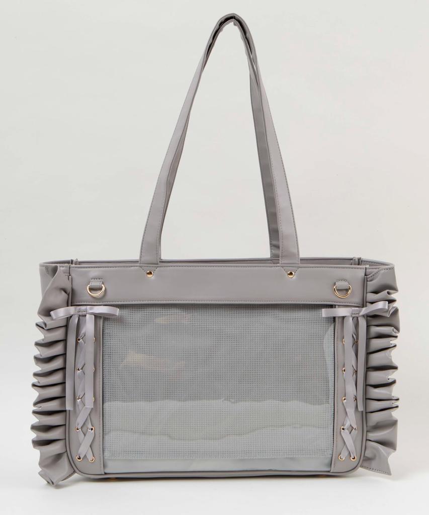 Sparkling Frill Ita Ita Deco Clear Oshikatsu Oshikatsu Live Gray [WEGO] Lace-up Bag, Bag, Bag, Bag, Multi-functional, Oshikatsu, Goods, Bag, Event,