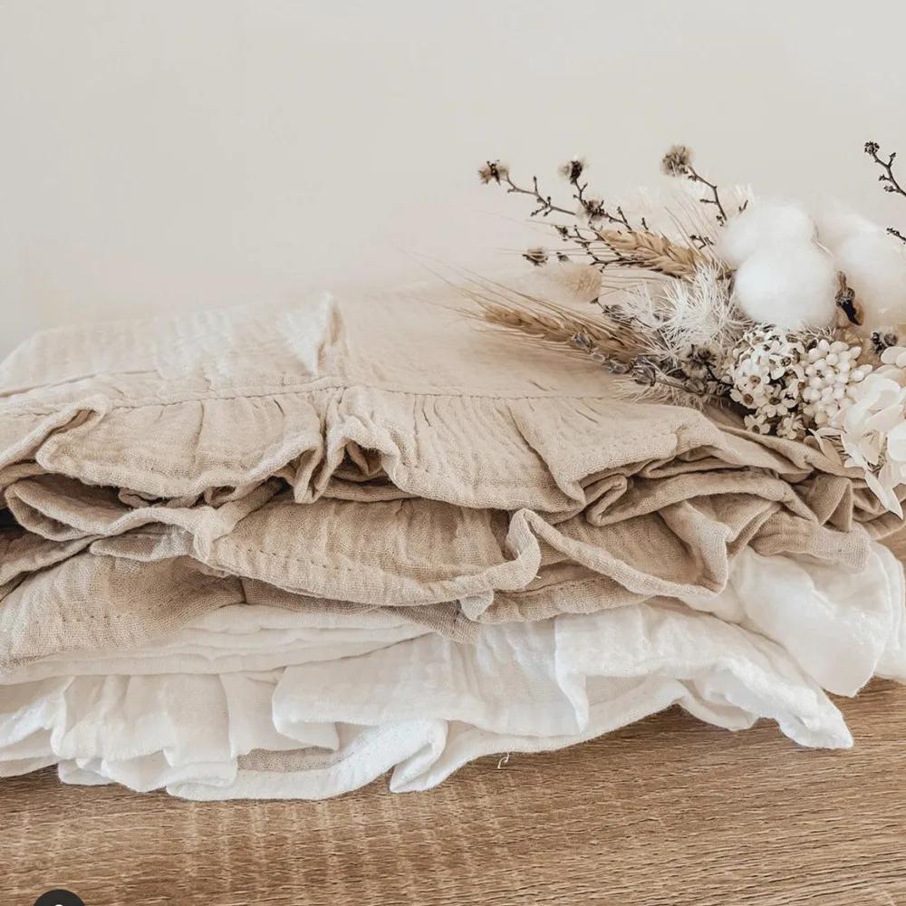 Gerüschte Musselin-Baby-Wickeldecken für Neugeborene, Bettwäsche, Bio-Babyzubehör, Neugeborene erhalten Decke aus Baumwolle