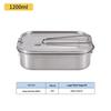 304 Stainless Steel Leak-proof Compartment Lunch Box: Portable, Multi-purpose, Square, Ideal for Students & Office Workers