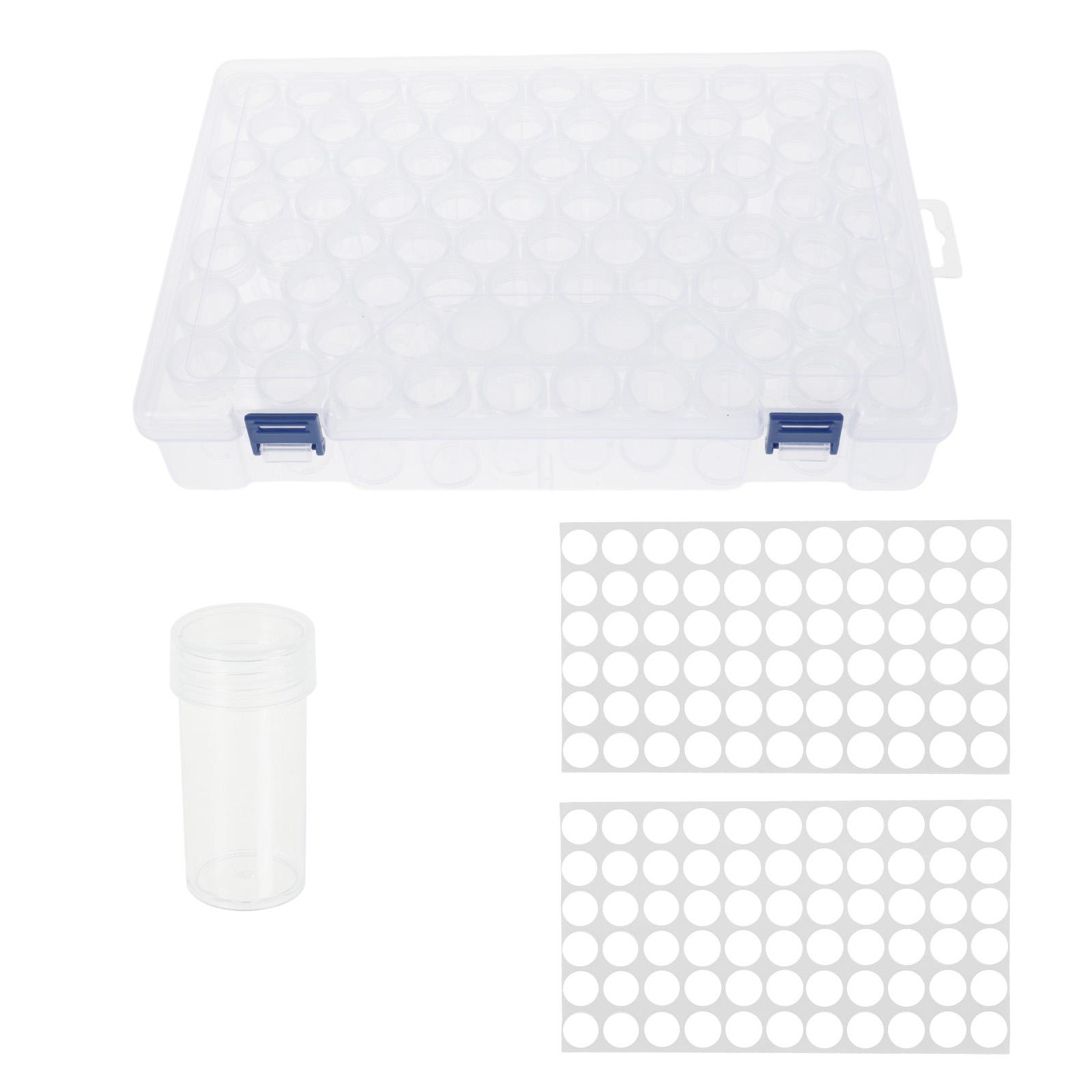 

80 Grids Diamond Painting Tools Storage Box with Stickers Diamond Painting Embroidery Accessories Container Storage Case Diy Art чистый