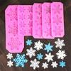 Winter Christmas Size Snowflake Silicone Mold Fondant Dry Pace Cake Decoration Baking Tools DIY Drops Aromatherapy Plaster Mold