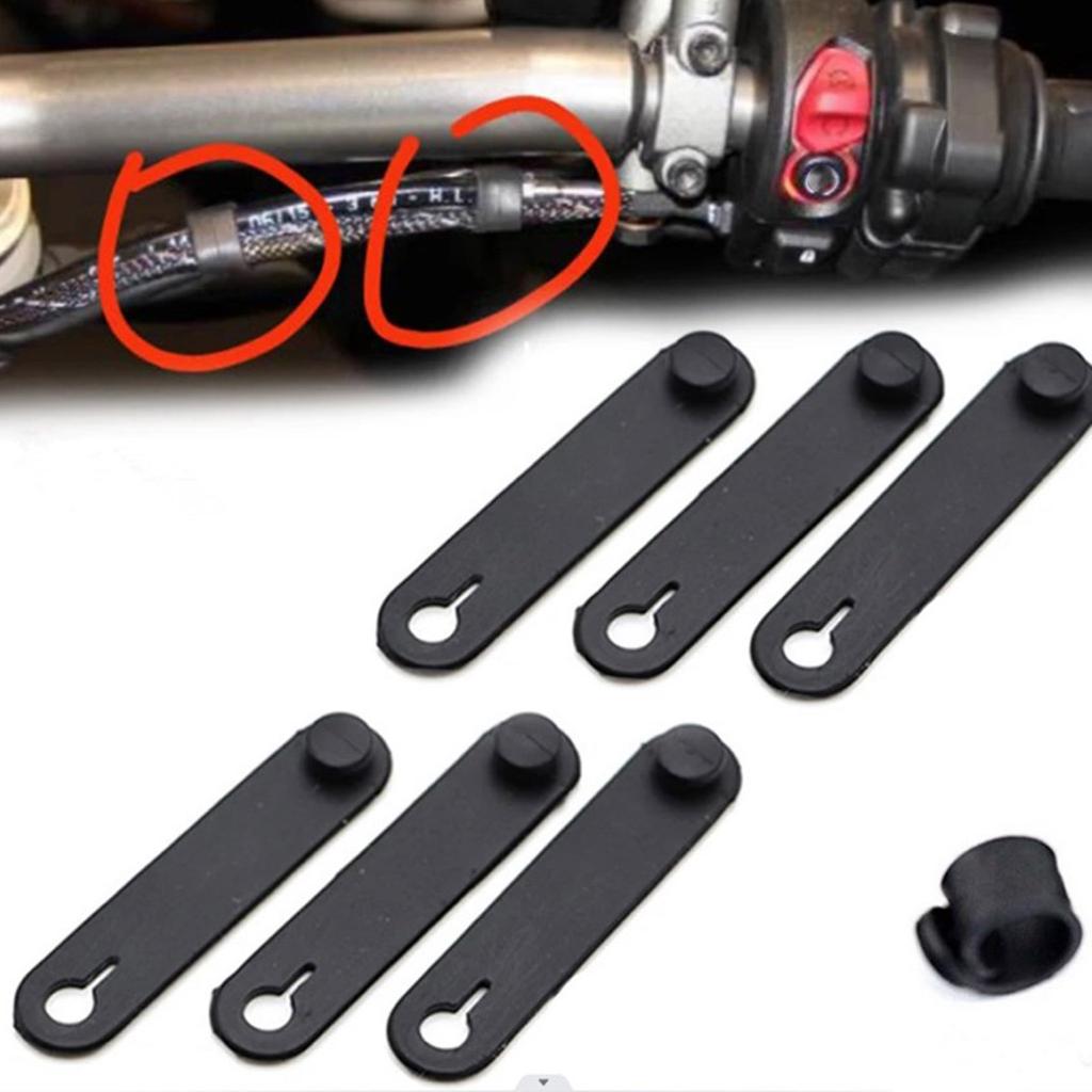 1Pc/5Pcs/6Pcs Tension Strap Tie Motorcycle Power Cord Tie Harness Tie Rubber Ties Universal Clutch Line Brake Cable Ties