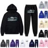 Ensemble sweat à capuche ample à manches longues et pantalon en peluche pour enfants, imprimé brodé