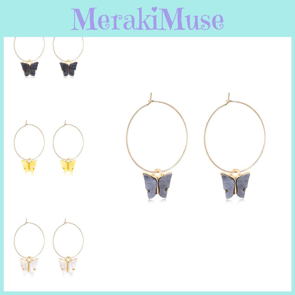 Colorful Alloy Butterfly Earrings For Women Trendy And Unique Gift Idea