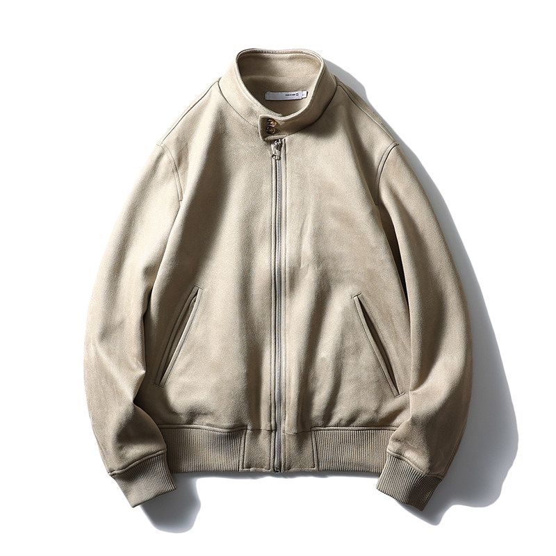 American Retro Maillard Suede Harrington G9 Stand-up Collar Jacket Men s Spring and Autumn Export Men s Clothing Tops Khaki S