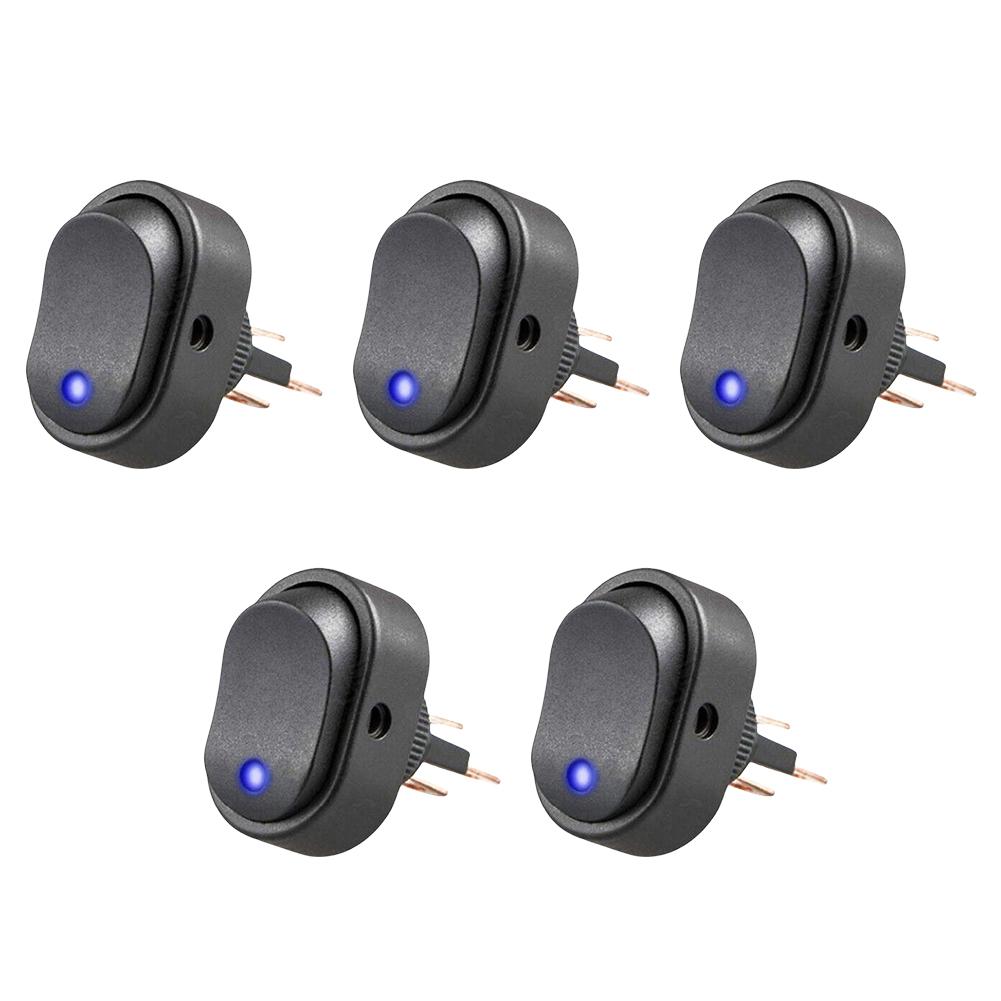 Automotive Switch 12V Rocker Switch 3-pin Design With LED Automotive Lighting Solutions Easy Installation Vehicle Lighting синий