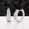 Huitan New Arrival Twist Design Hoop Earrings Silver Color Women Fashion Contracted Female Jewelry Daily Wear Wedding Accessory