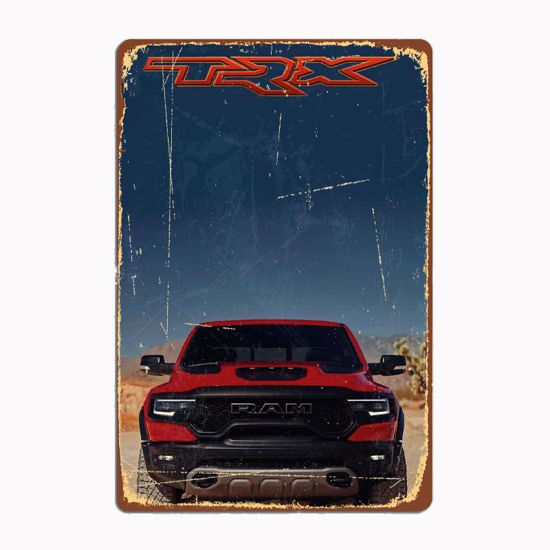 

Ram TRX Автомобільний Постер Металевий Постер Ретро Гараж Декорації для Вітальні Для Чоловіків Стіна Кастомна Бляшана Вінтажний Домашній Декор 20x30cm（7.8x11.8inch）