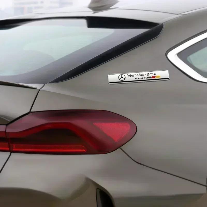 For Mercedes Benz Metal Car 3D Emblem Trunk Sticker for Mercedes Benz AMG W210 W108 W168 W204 W203 W205 W124 W221 W213 W212 C E S GLE CLC Class