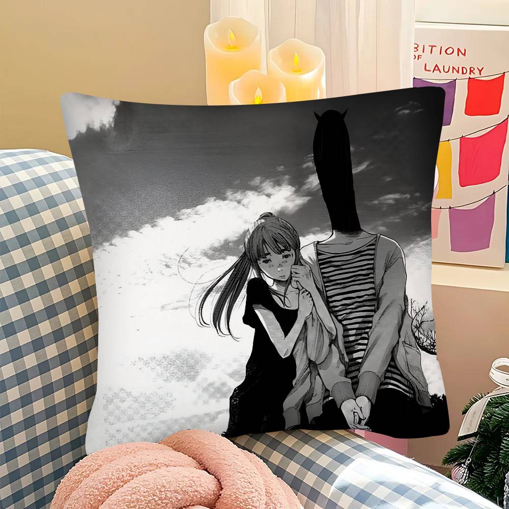 pc GGoodnight Anime PPunpun Pillow Case Fashion Square Pillowcase Bedroom Sofa Room Ins Decoration Leisure