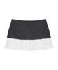 Love Is True Curved L Pleats Skirt(Charcoal)