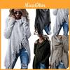 Squisito Cardigan a Frange Irregolare da Donna, Maglione Lavorato a Maglia, Poncho, Sciarpa, Cappotto, Giacca, Capo d'Abbigliamento Esterno per uno Stile Senza Sforzo