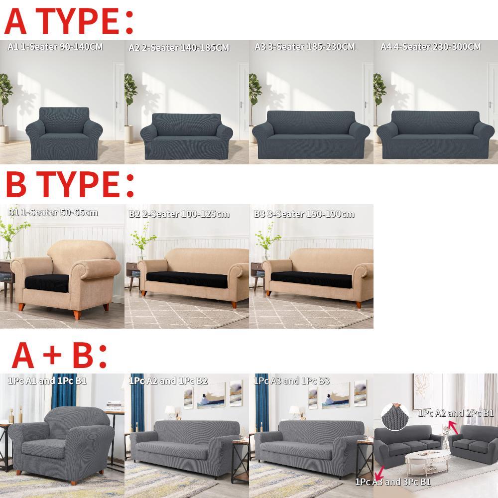 Stretch Jacquard Sofa Slipcovers Elastic Spandex Sofa Cover Couch Covers for Living Room Seat Cushion Couch Furniture Protector