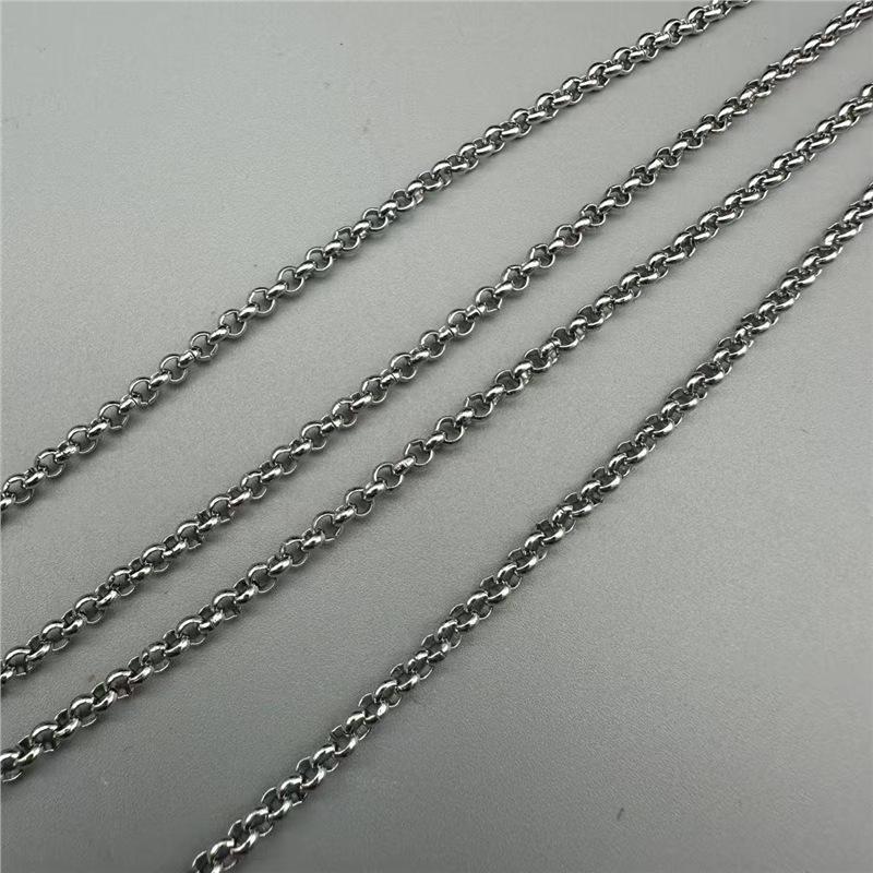 Rust-Resistant Stainless Steel Chain with Crystal Tassel Pendant for DIY Jewelry.