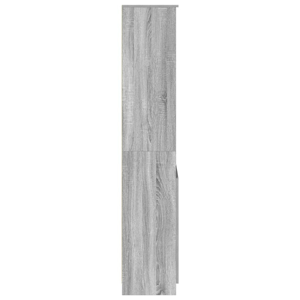 Highboard Gray Sonoma 70 X 35 X 180 Cm Particleboard
