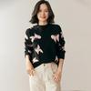 Women's Butterfly Cashmere Round Neck Sweater - 2025 Autumn/Winter Loose Slim Fit Knitwear