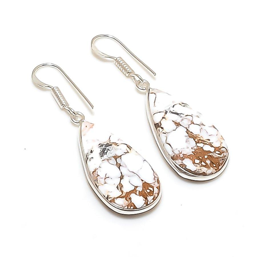 Natural Wild Horse Gemstone 925 Sterling Silver Jewelry Earring 1.81 AE-12123