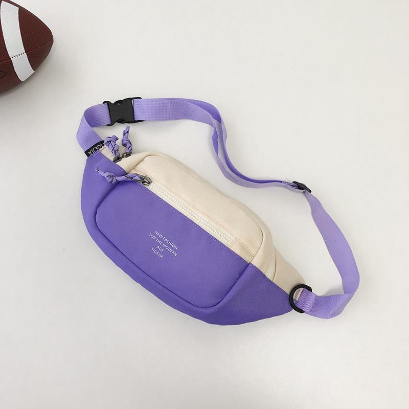 Japanese Niche Color-Block Chest Bag Unisex Lightweight Crossbody Waist Phone Bag for Casual Sports 35618cm 1370₽