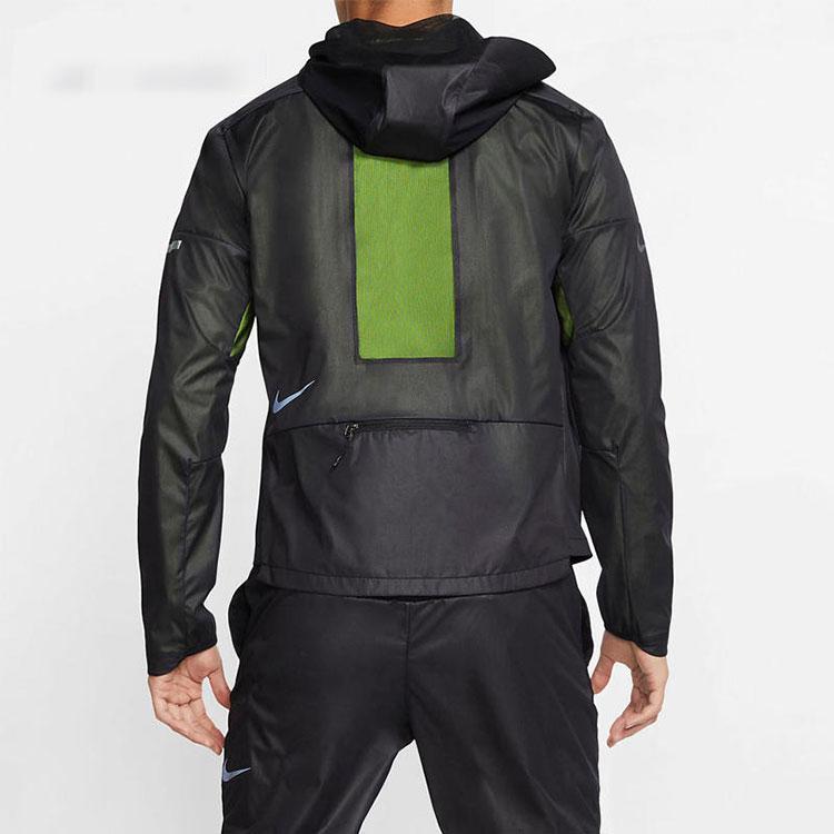 Nike Tech Pack Mesh Running Hooded Jacket Men Outerwear Black CT2382-010