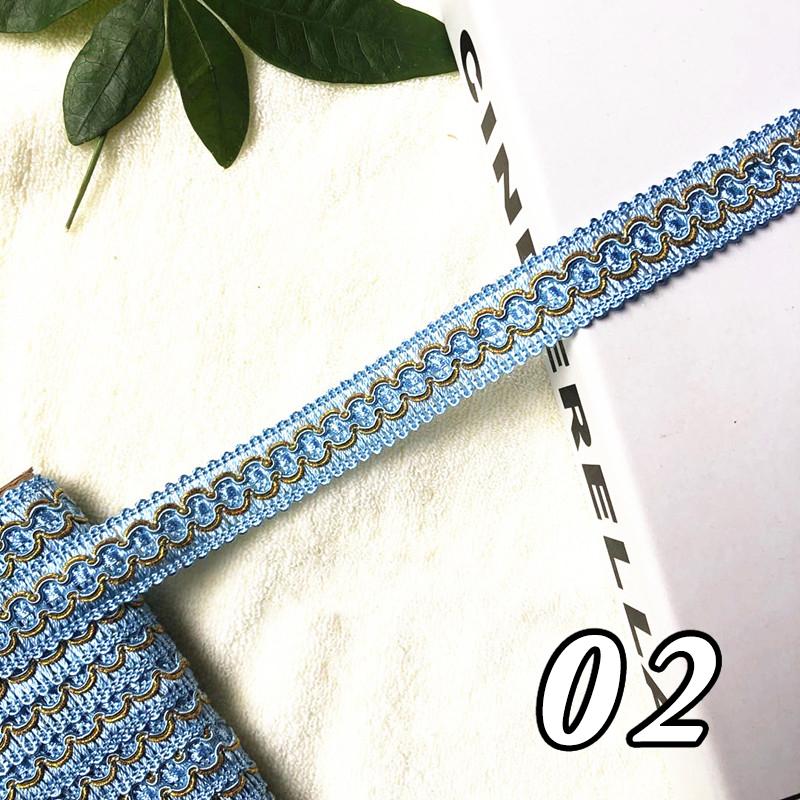 12 Metrów Koronka do Zasłon Frędzel 2 cm Szerokość Plecionka Wykończenie Krawędzi Wstążka do Szycia Krawędzi Poduszki Sofy Tapicerka Akcesoria DIY